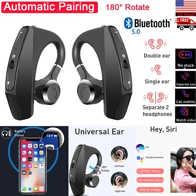 TWS True Wireless Bluetooth Earphones Stereo Earbuds Ear Hook Headset Headphones • $17.99