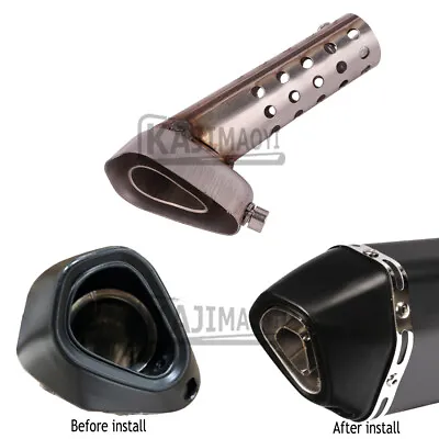 Motorcycle Angled DB Killer Silencer Insert Baffle Exhaust Muffler Can Pipe • $11.39