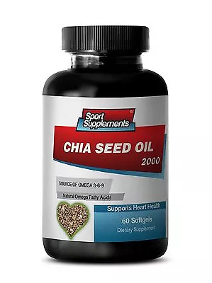 Appetite Suppressant - Chia Seed Oil 2000mg - May Help You Sleep Supplements 1B • $20.41