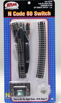 Atlas N Scale ~ New 2020 ~ Code 80 Track Remote Left Hand Turnout Switch ~ 2700 • $23.42