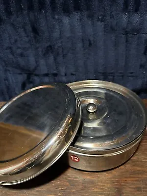 Masala Dabba Indian Spice Box Tin Jar Satin Stainless Steel ~ 7 Cups • $45.99