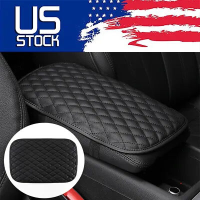 New Black Car Center Console Armrest Cushion Mat Pad Cover PU Leather Waterproof • $7.98