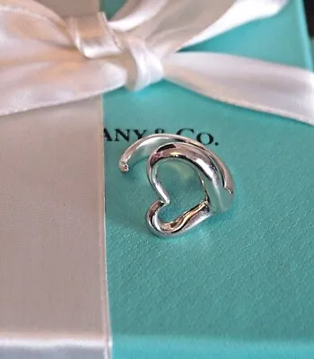 £67.53 • Buy Authentic Tiffany & Co Sterling 925 Silver Peretti Open Heart Ring Size 6