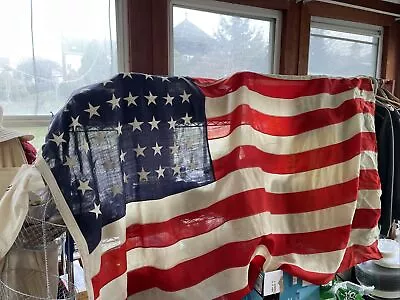 Sterling All Wool Bunting WWII American Flag 5’ X 8’ 48 Stars Vintage Old Glory  • $19.99