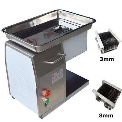 110V 3mm&8mm QX Meat Cutting Machine Electric Meat Slicer Pork Beef 250kg/hour • $967.26