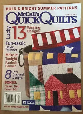 $11.97 • Buy McCall's Quick Quilts Patriotic Banner Easy Designs June July 2015 FREE SHIPPING