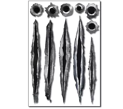 $4.21 • Buy 12x Realistic Bullet Holes Sticker Decal Car Truck Window Bumper Yeti Prank Boat