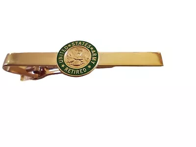 U.s Military Army Retired Tie Bar Or Tie Tac Clip On Type U.s.a Made U.s Army • $14.98