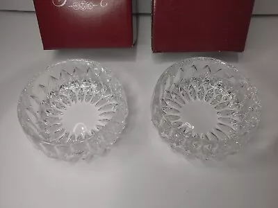 Pair Of Gorham Althea Crystal Bowls 4.5  Germany Dish Holiday Set W/ Boxes • $19.96