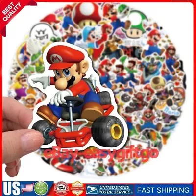 Super Mario Wall Stickers For Kids Waterproof Decals Lot Of 100 NO-REPEAT • $7.99