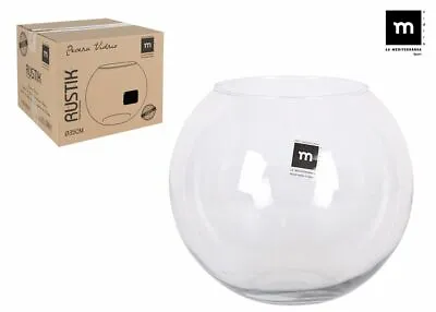 £17.99 • Buy Round Glass Flower Vase Fish Bowl Balloon Centerpiece Wedding Gift Box
