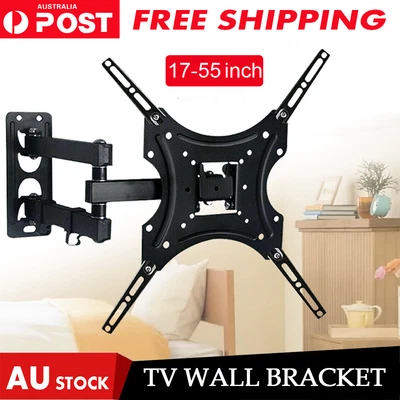 $18.05 • Buy Full Motion Tilt Swivel TV Wall Mount Bracket LCD LED 32 37 40 42 50 52 55 Inch 