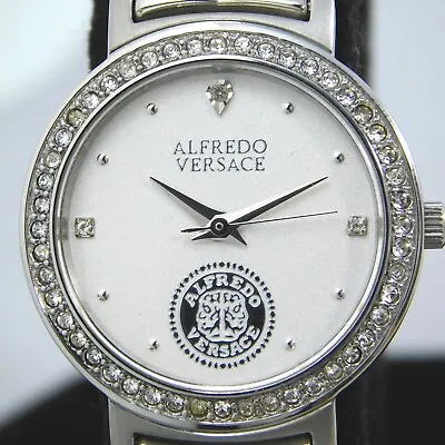 $168 • Buy Alfredo Versace V814s Women's Silver Vintage Watch Swiss Made Quartz