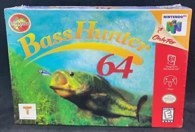 In-Fisherman Bass Hunter 64 Nintendo 64 N64 New Factory Sealed 1999 Ntsc U/C • £350.74