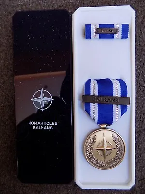 Genuine Nato Medal Non Article 5 Balkans In Named Box Of Issue - Post Jan 2011 • £22.50