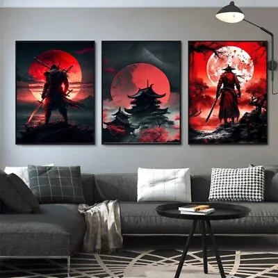 3 Pce Japanese Canvas Wall Art Picture Unframed  Stunning.     51 • £23