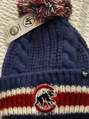 47 Brand Chicago Cubs Knit Blue Beanie With Pom-Pom Winter Hat Official MLB NEW • $9.99