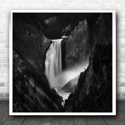 £49.95 • Buy Yellowstone Long Exposure USA Wyoming Waterfall Us United States Square Print