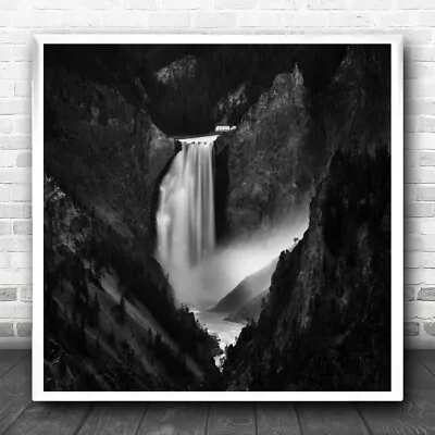 £49.95 • Buy Yellowstone Long Exposure USA Wyoming Waterfall Us United States Square Print