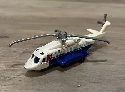 2012 Matchbox Sikorsky S-92 SB-081 Helicopter Skybusters 30/37 Blue For Repair • $5.99
