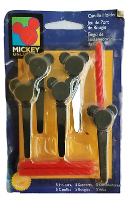 Mickey Mouse Disney Vintage Candle Holders Wilton Cake Toppers 1996 • $5.93