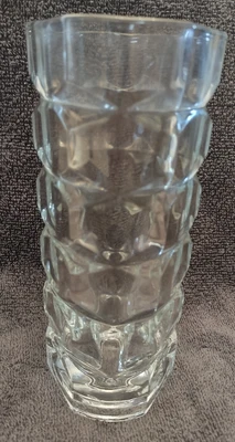 £11.61 • Buy Vintage Lead Crystal Vase Geometric Design 6.5  Tall