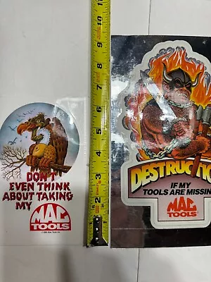 LOT 2 Vintage MAC Tools DESTRUCTION If My Tools Are Missing Vulture  Stickers • $24.99