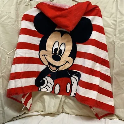Mickey Mouse Kids Hooded Towel Wrap • $8.09