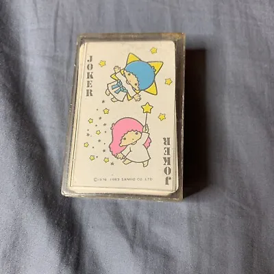$30 • Buy Rare Vintage 1984 Little Twin Stars Miniature Playing Cards  Sanrio Case READ
