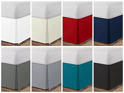 £11.49 • Buy Plain Dyed Platform Base Valance Sheet Box Pleated Sheet All Sizes & Pillowcases