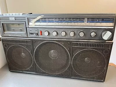 Vintage 80s Magnavox D8443 Boombox 5-Speaker AM/FM Radio Cassette Repair/Parts • $99.99