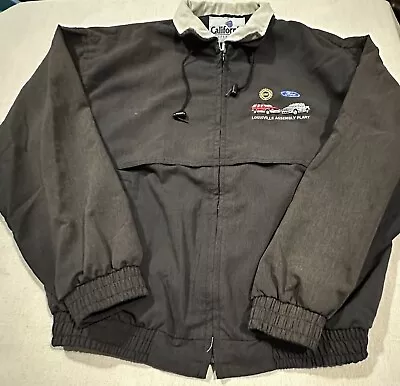 VTG California Outerwear Jacket Ford Louisville Plant Men Size Large Black USA • $30