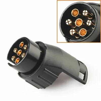 £5.95 • Buy 7 To 13 Pin Plug Trailer Truck Electric Adapter Towbar Towing Socket Converter
