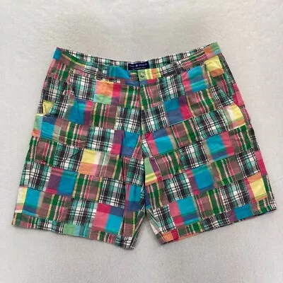 Cape Madras Shorts Mens 42 Multi Color Patchwork Golf Walking Shorts 10  Preppy • $24.99