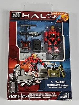 HALO VERSUS SNOWBOUND WEAPONS PACK MEGA BLOKS FIGURE SET 21pc MOSC 2012 PKG WEAR • $19.95