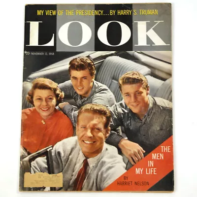 Look Magazine Nov 11 1958 Ozzie And Harriet Cover • $15