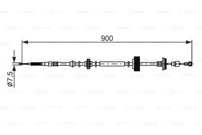 Bosch 1 987 482 793 Cable Parking Brake Rightright Rear For Bmw • £41.57