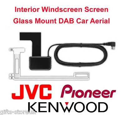 KENWOOD JVC DAB A1 Interior Windscreen Screen Glass Mount Car Aerial Antenna New • £11.95