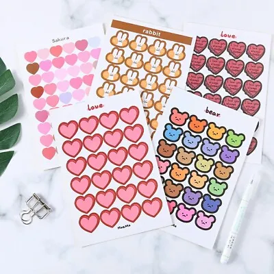$3.49 • Buy Cute Japanese Korean Style Stationery Bullet Journal Letter Paper Sticker Sheet 