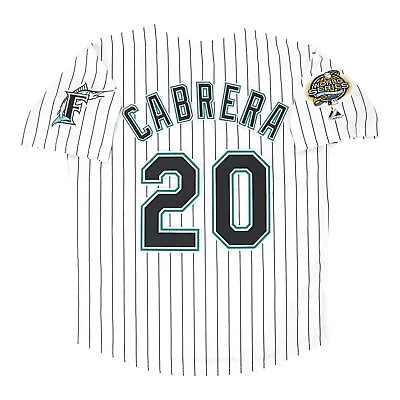 Miguel Cabrera 2003 Florida Marlins World Series Men's Home White Jersey (S-3XL) • $149.99