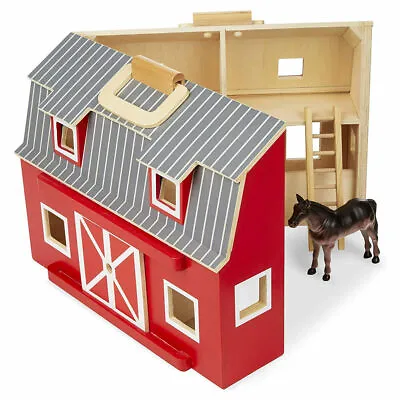 Melissa And Doug | Fold And Go Barn | Fun Portable Farm Animals Playset • £53.99