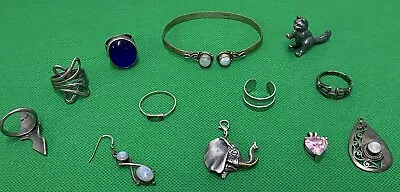 Sterling Silver Jewelry Lot Rings Vintage Mixed Lot Some Scrap 925 • $26