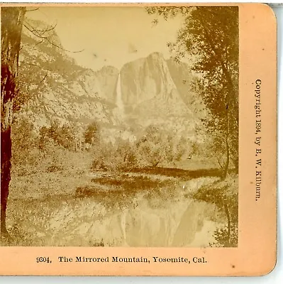 CALIFORNIA The Mirrored Mountain Yosemite C1894--Kilburn Stereoview P36 • $2.95