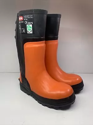 £19.99 • Buy Oregon Yukon Chainsaw Rubber Boots With Steel Toe, Size 6.5, EU40, Orange/Black