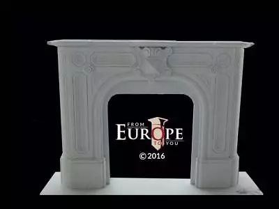 Hand Carved Marble Victorian Style Estate Fireplace Mantel - Ra158 • $3500