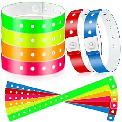 48 Pieces Vinyl Wristband Plastic Event Wristband Colored Classic Style • $28.02
