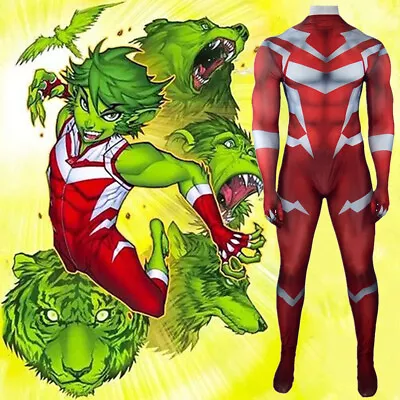 Beast Boy Jumpsuit Cosplay Teen Titans Bodysuit Halloween Adult Kids Costume Cos • $26.99