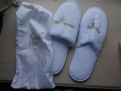 P&o Cruises -  Slippers/mules In Carrying Bag - New • £5