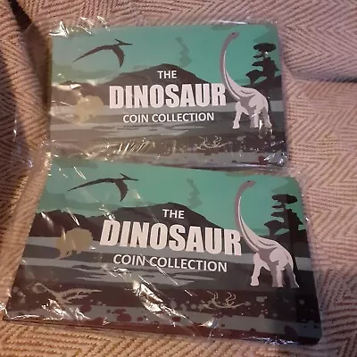 Two Dinosaur  50p Collection Albums Each Holds All 6 Royal Mint Dinosaur Coins • £0.99