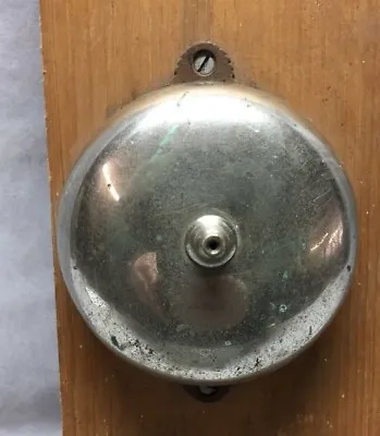 Antique Nickel Brass Decorative Manual Door Bell Victorian 141-19C • $150